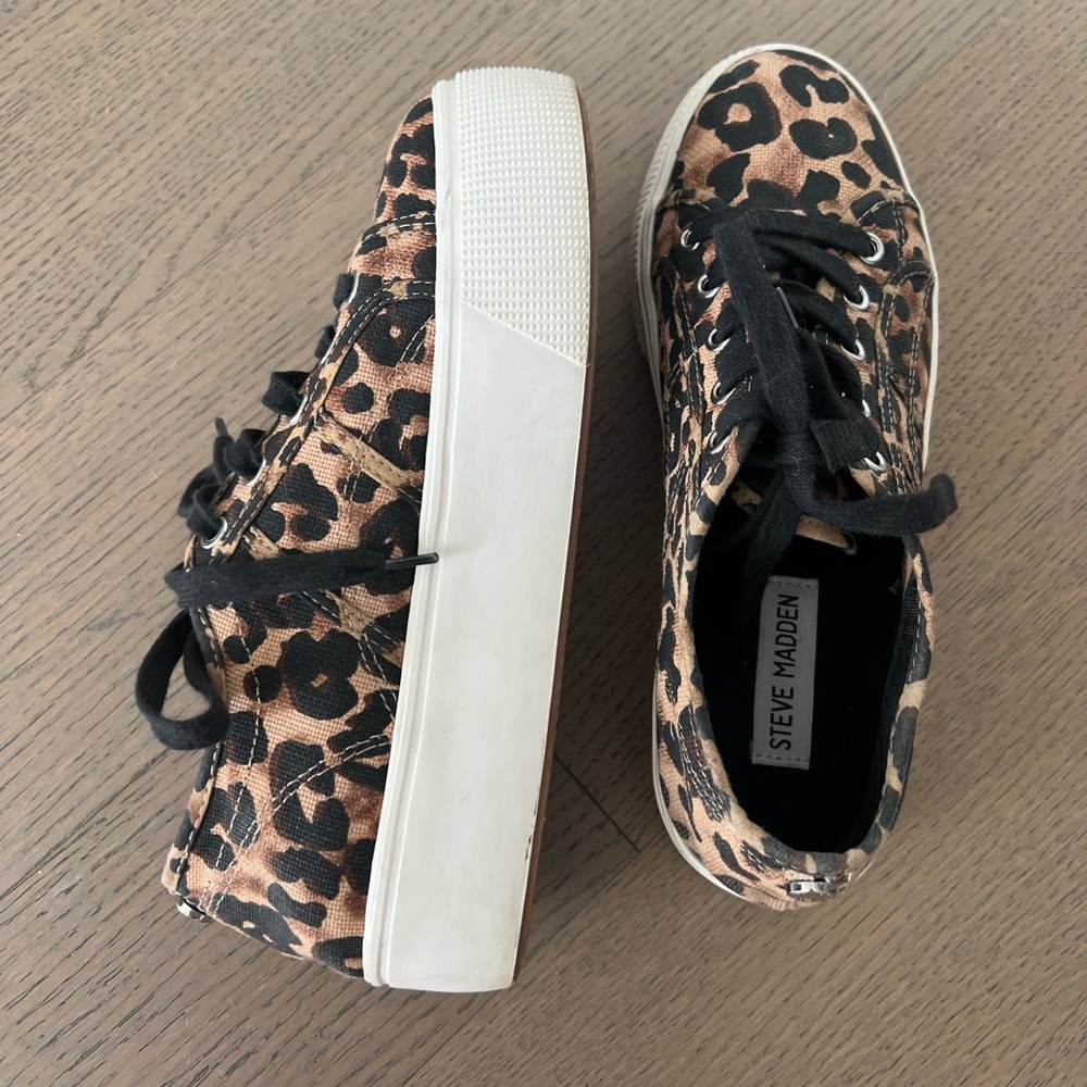Steve Madden Emmi Leopard Print Platform Sneakers - image 4